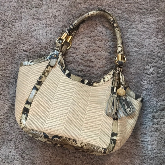 Brahmin Handbags SALE Snakeskin And Weaved Handbag Poshmark